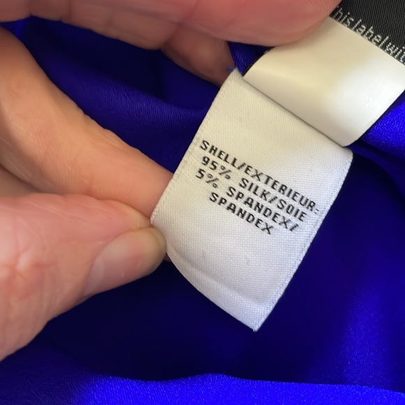 Diane Von Furstenberg Silk Sapphire Blue Unlined Blouse 0 - Picture 6 of 6